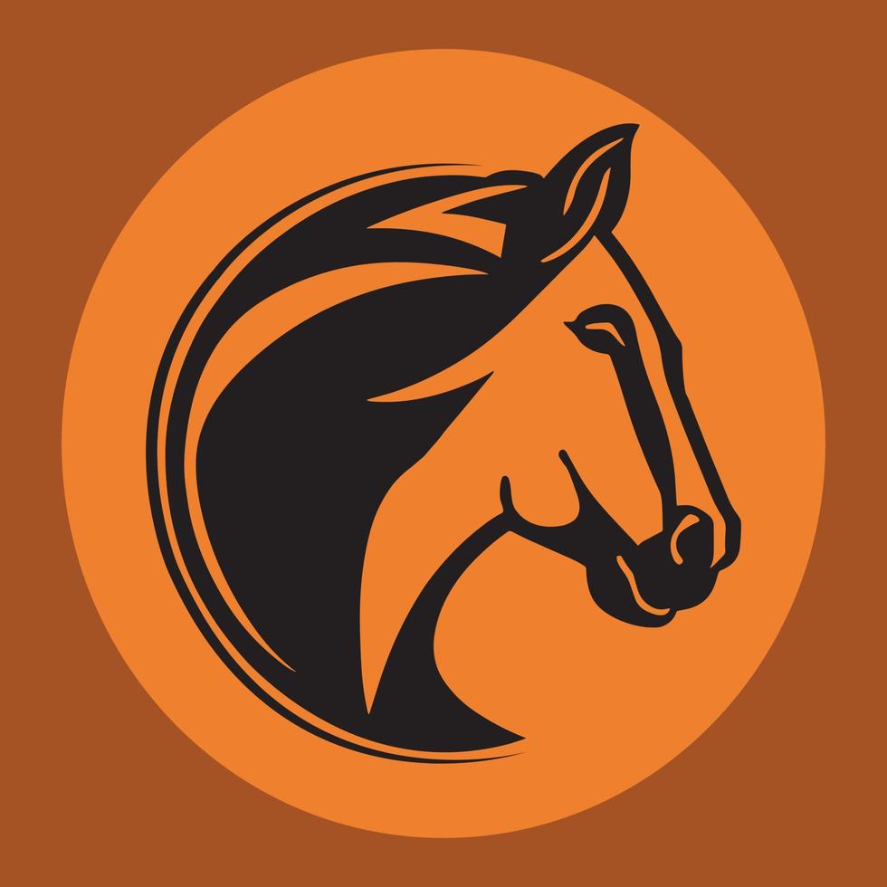 caballo cabeza icono vector ilustración logo icono