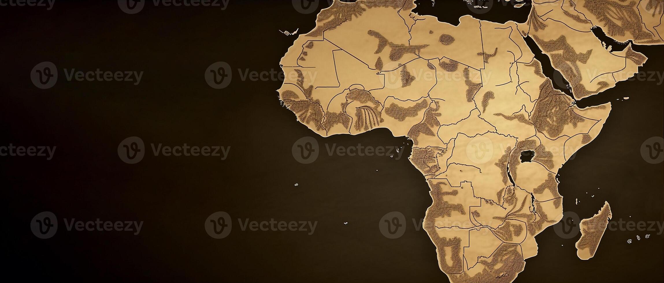 África día. concepto fondo de pantalla mapa de el continente de África para el día festivo. ai generado. foto