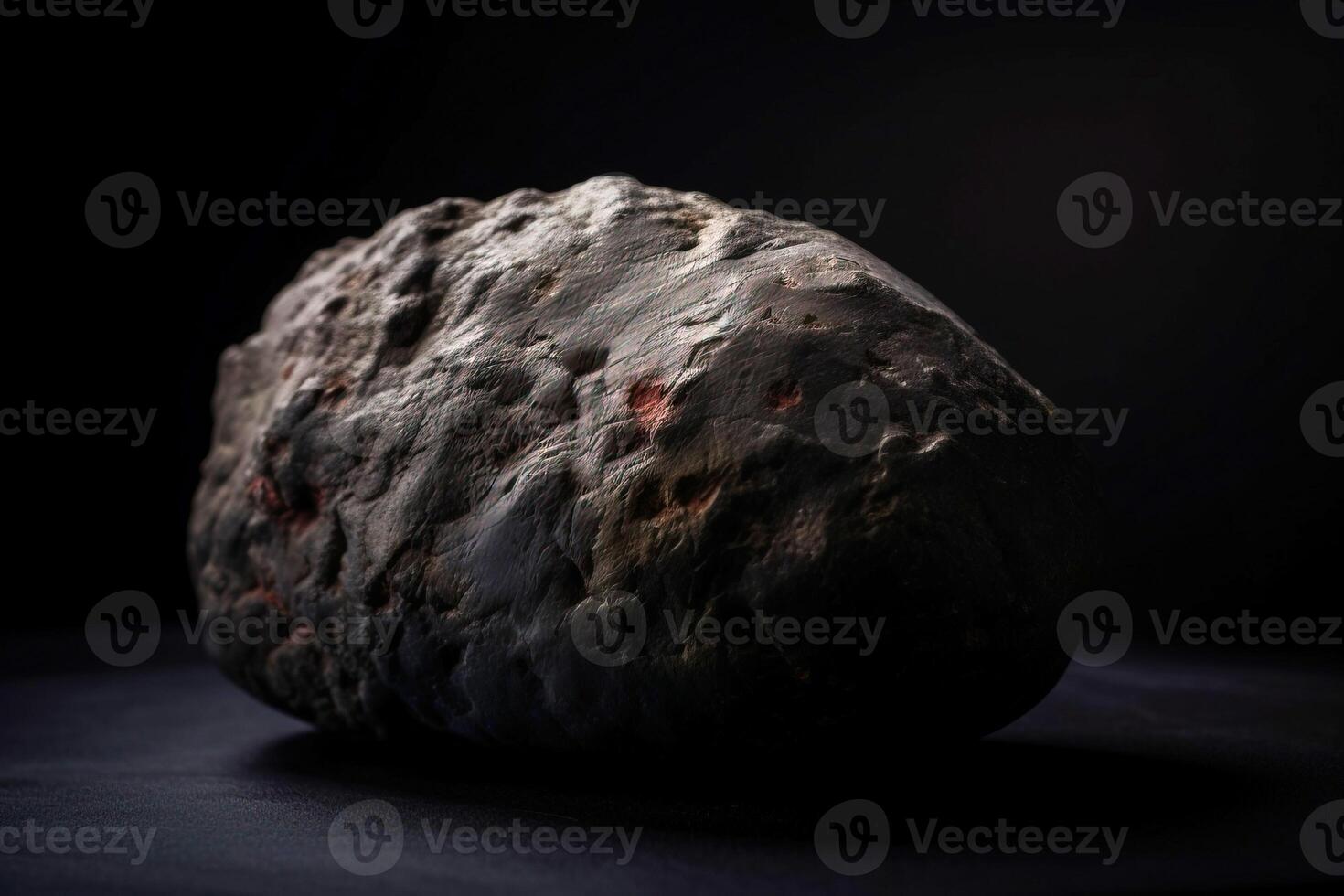 Taaffeite is a rare precious natural geological stone on a black background in low key. . photo