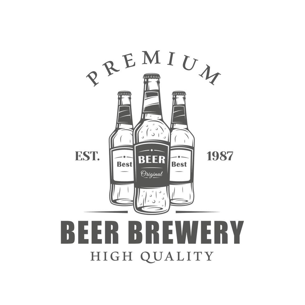 Beer label isolated on white background vector