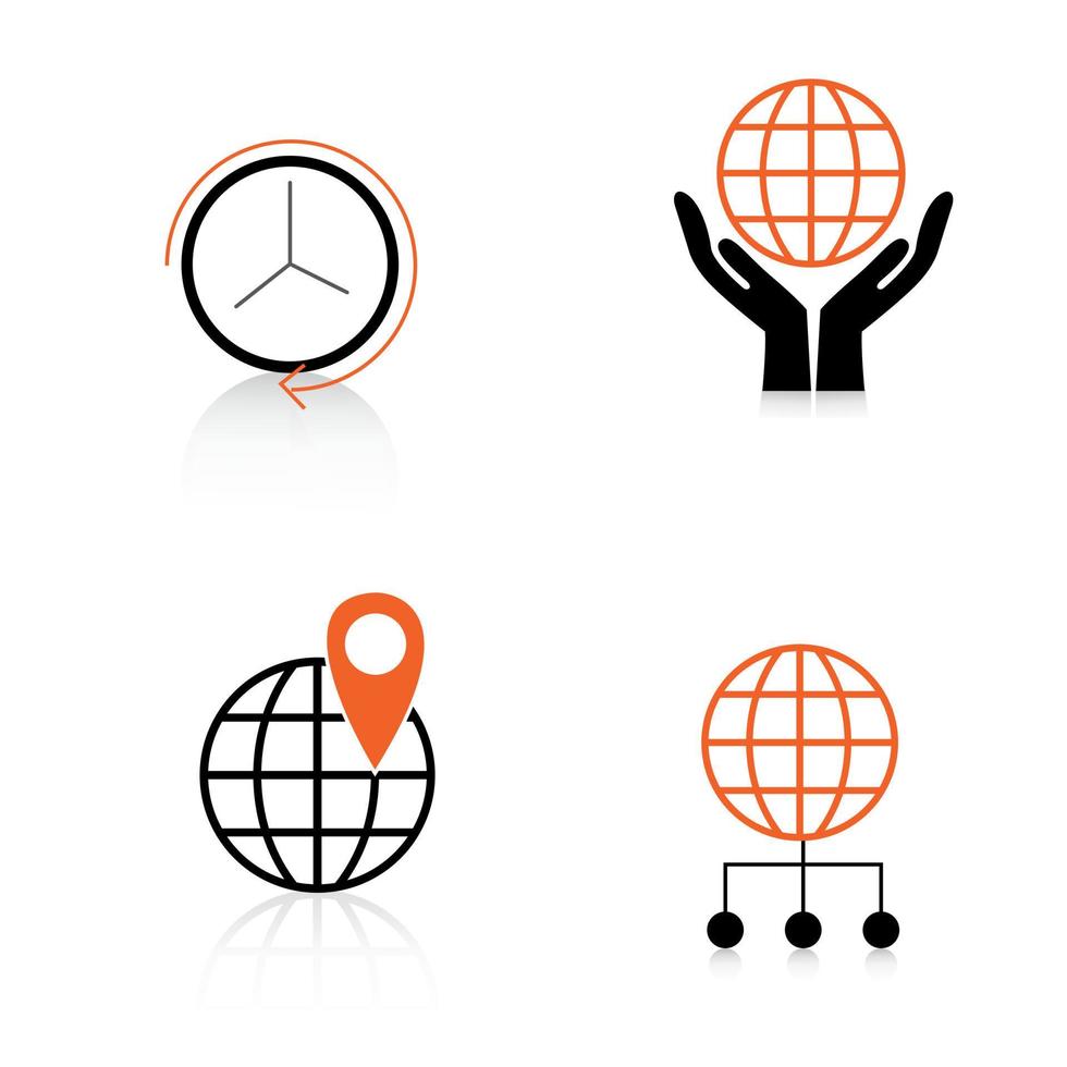 Network and business icons collection. more vivid color. Thin line icon pack. EPS10 vector illustration