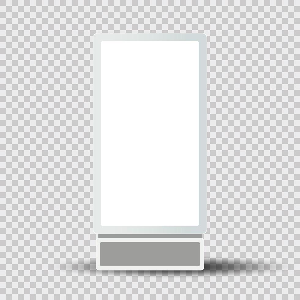 LIGHT Box for LED mock-up in 3Ds of Realistic light box for indoor and outdoor signage vector design