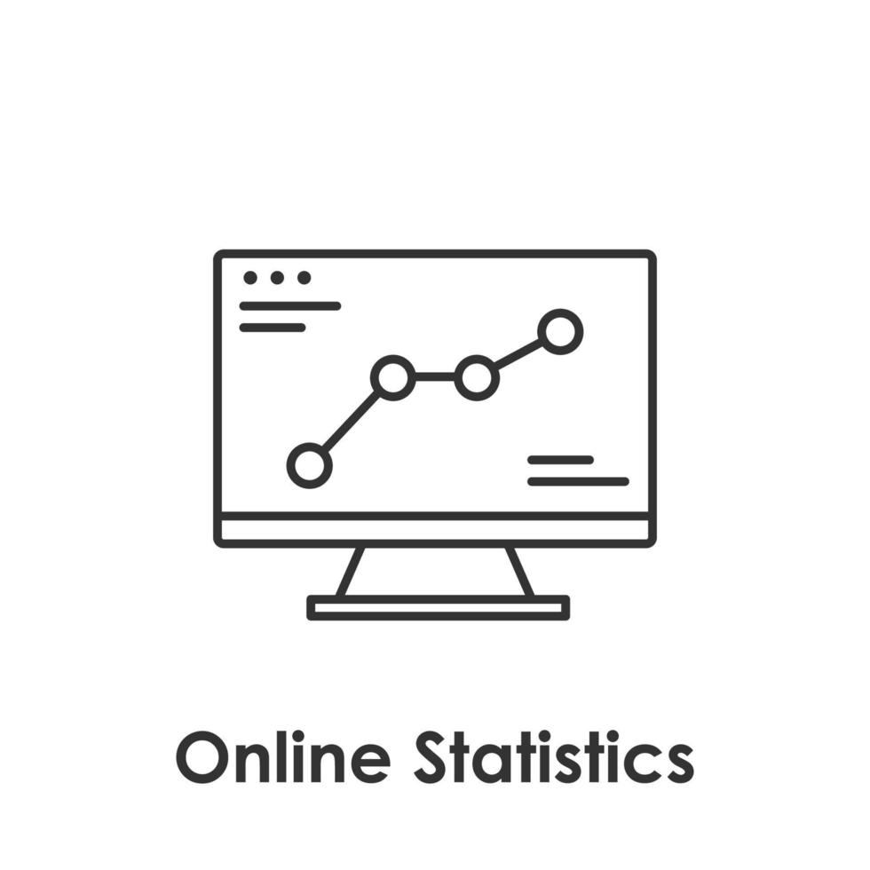 monitor, chart vector icon illustration 23036196 Vector Art at Vecteezy