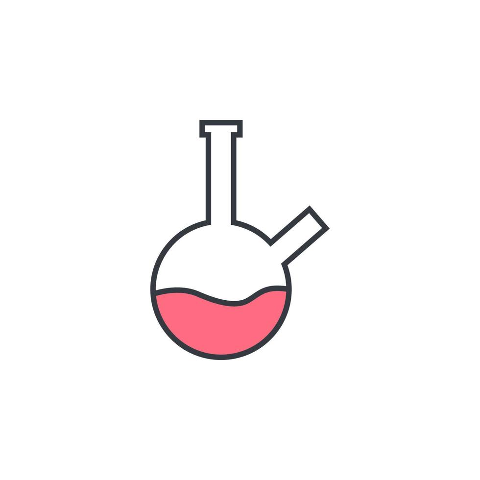 laboratory flask vector icon illustration