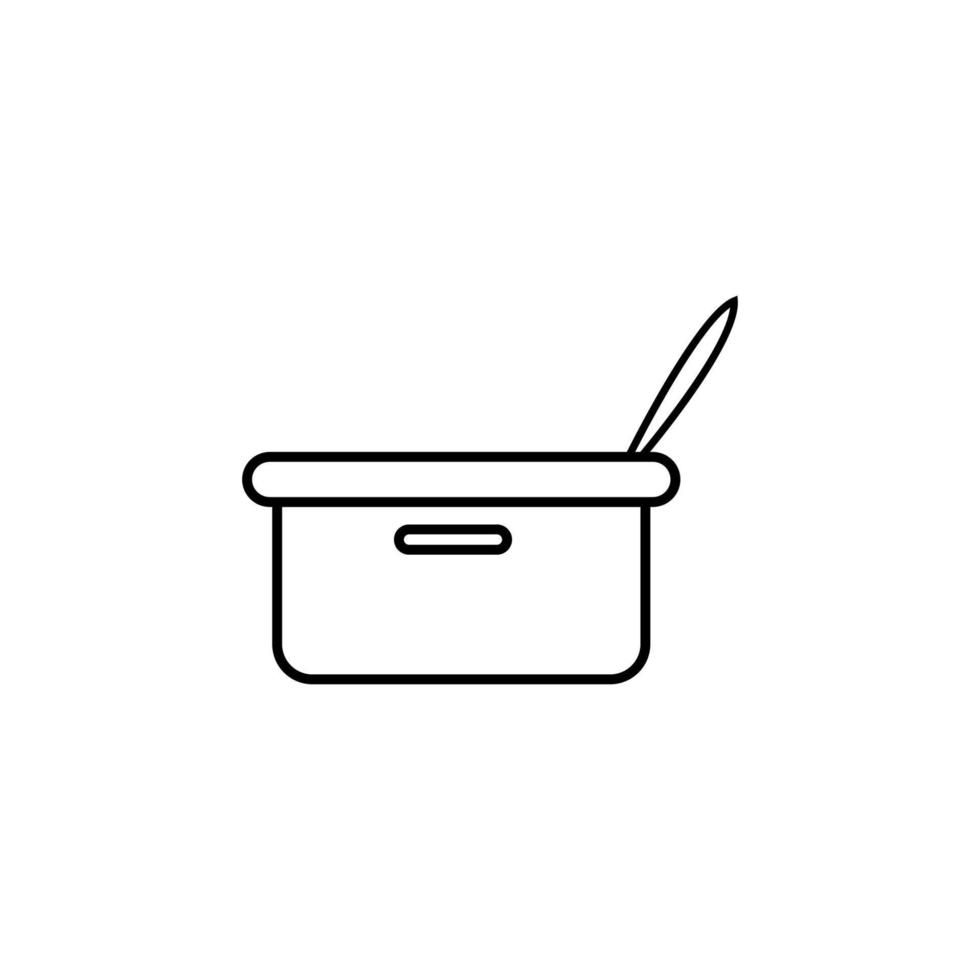 pan simple line vector icon illustration