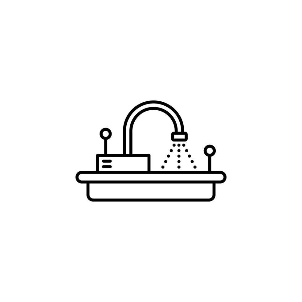 Smart faucet vector icon illustration