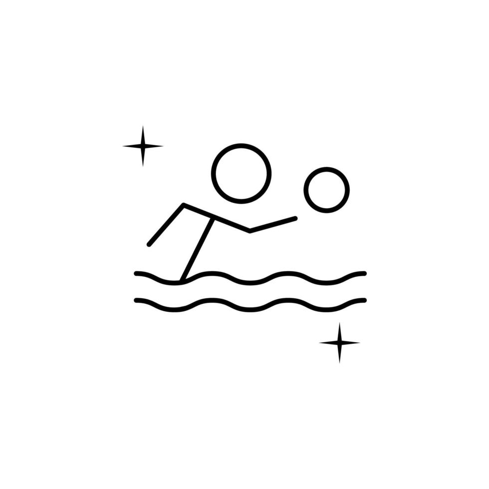 Water polo, sport vector icon illustration