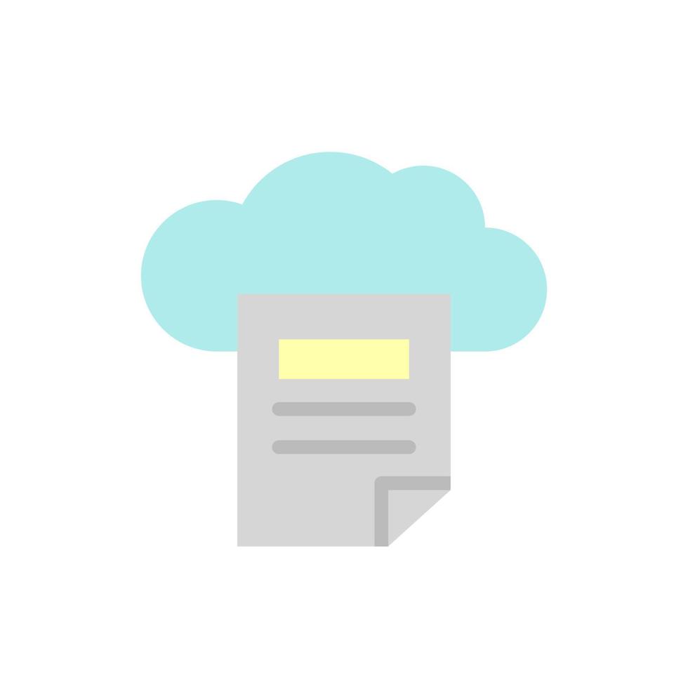 Cloud, file vector icon illustration