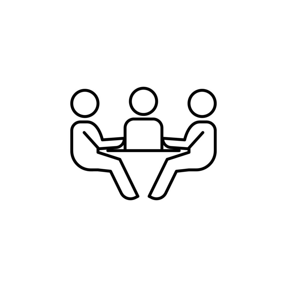 business discussion line vector icon illustration