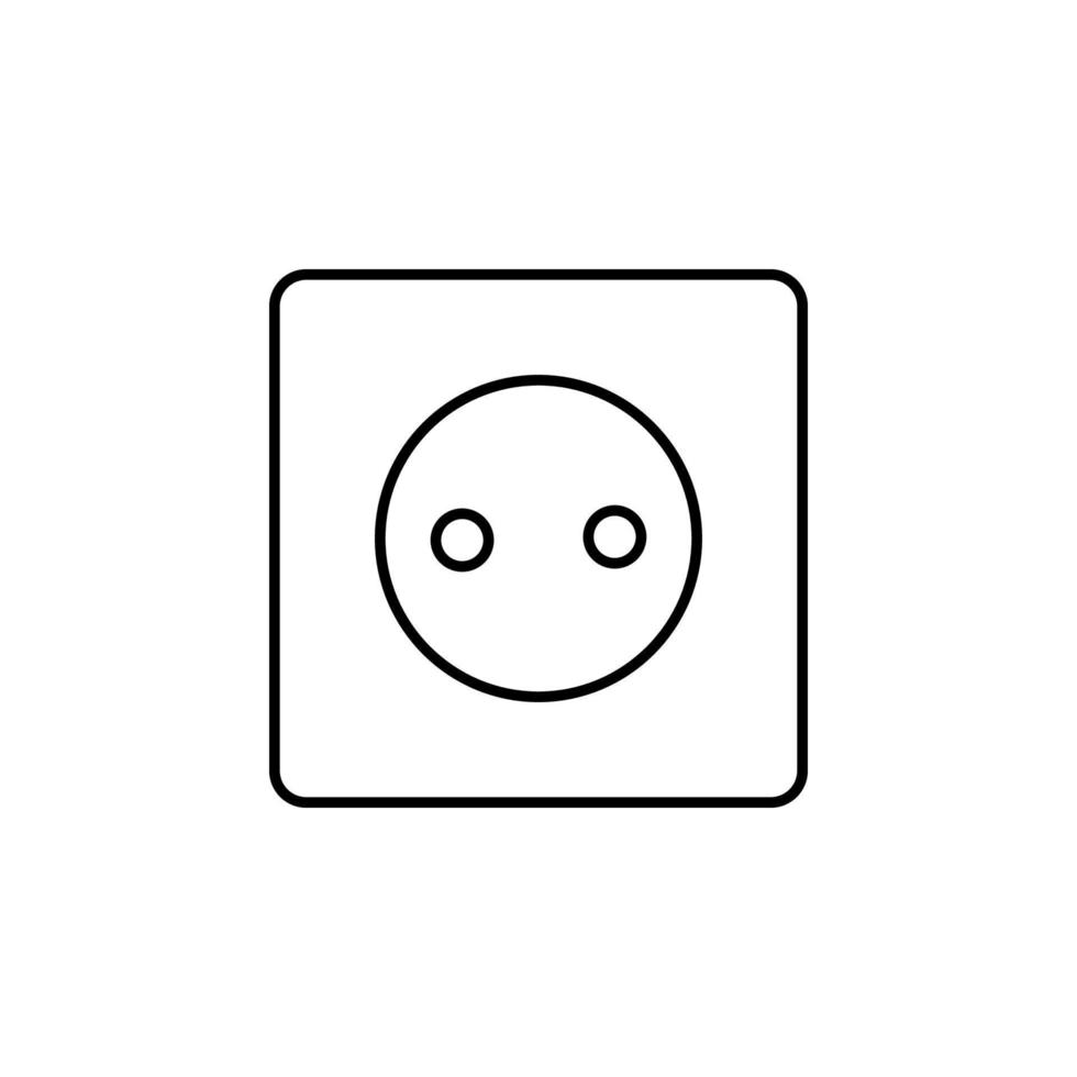 Socket outline vector icon illustration