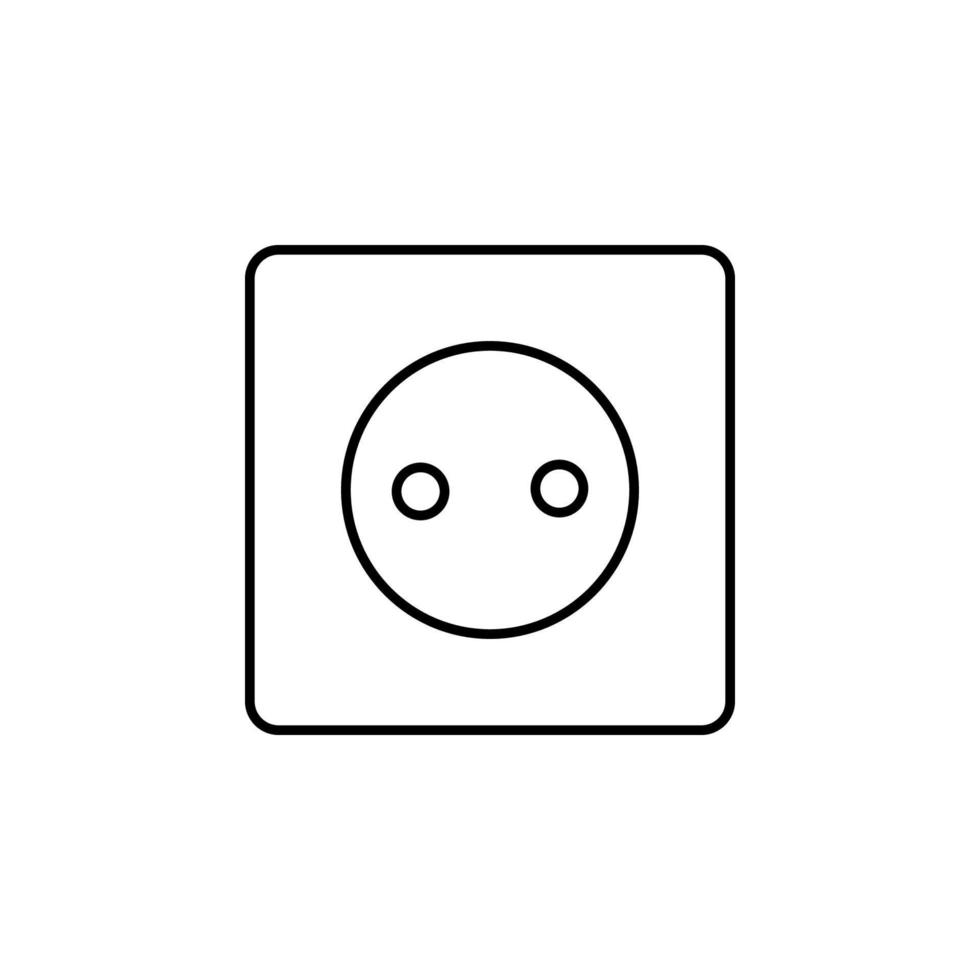 Socket outline vector icon illustration