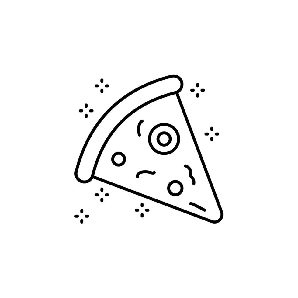 Piece pizza vector icon illustration