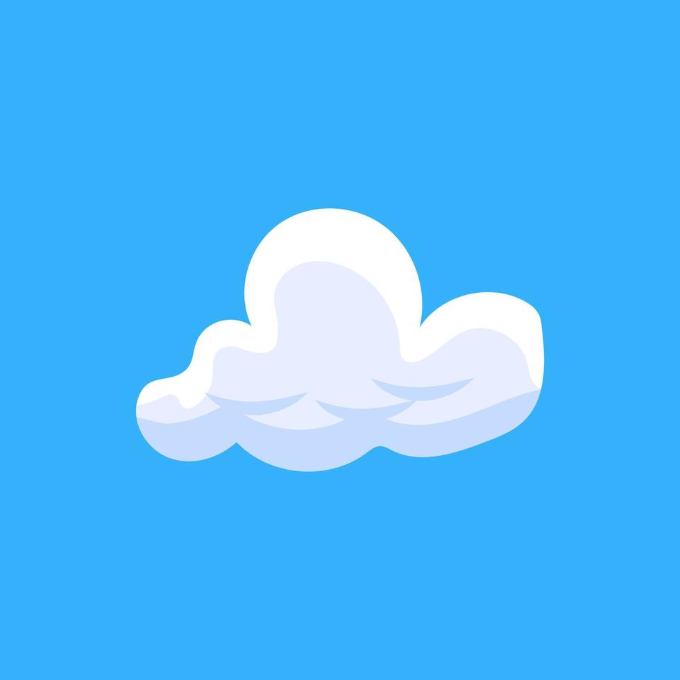 3d clouds flat vector icon illustration