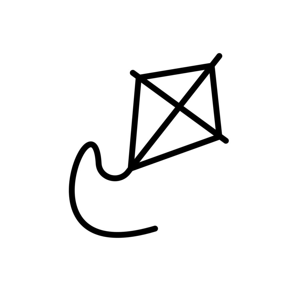 Toy, kite vector icon illustration