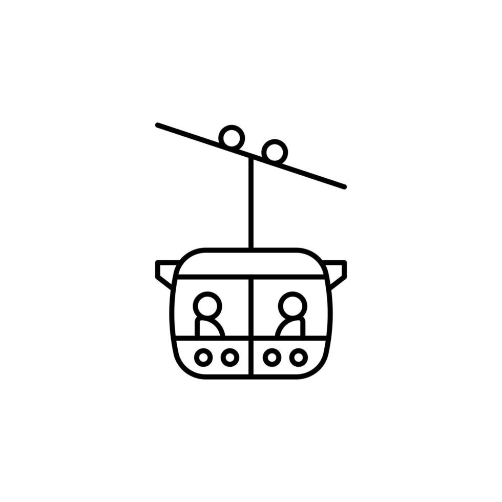 Cable car cabin vector icon illustration