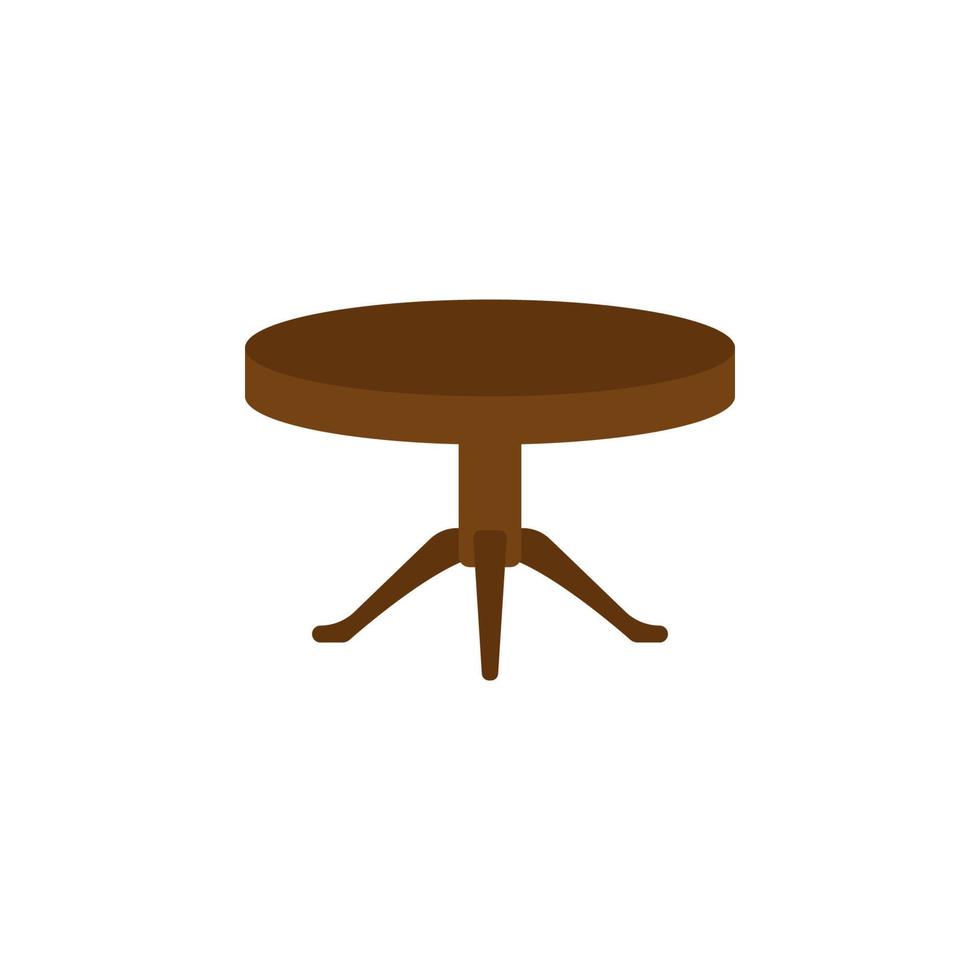 round table flat vector icon illustration