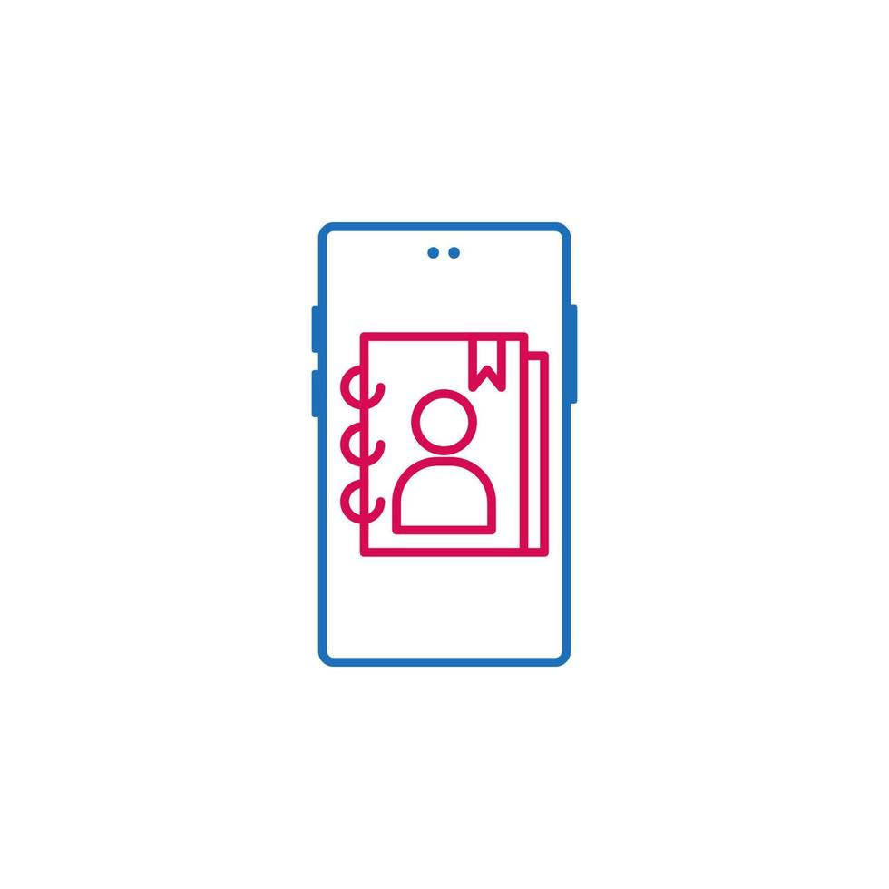 book, call, contact, number, phone vector icon illustration