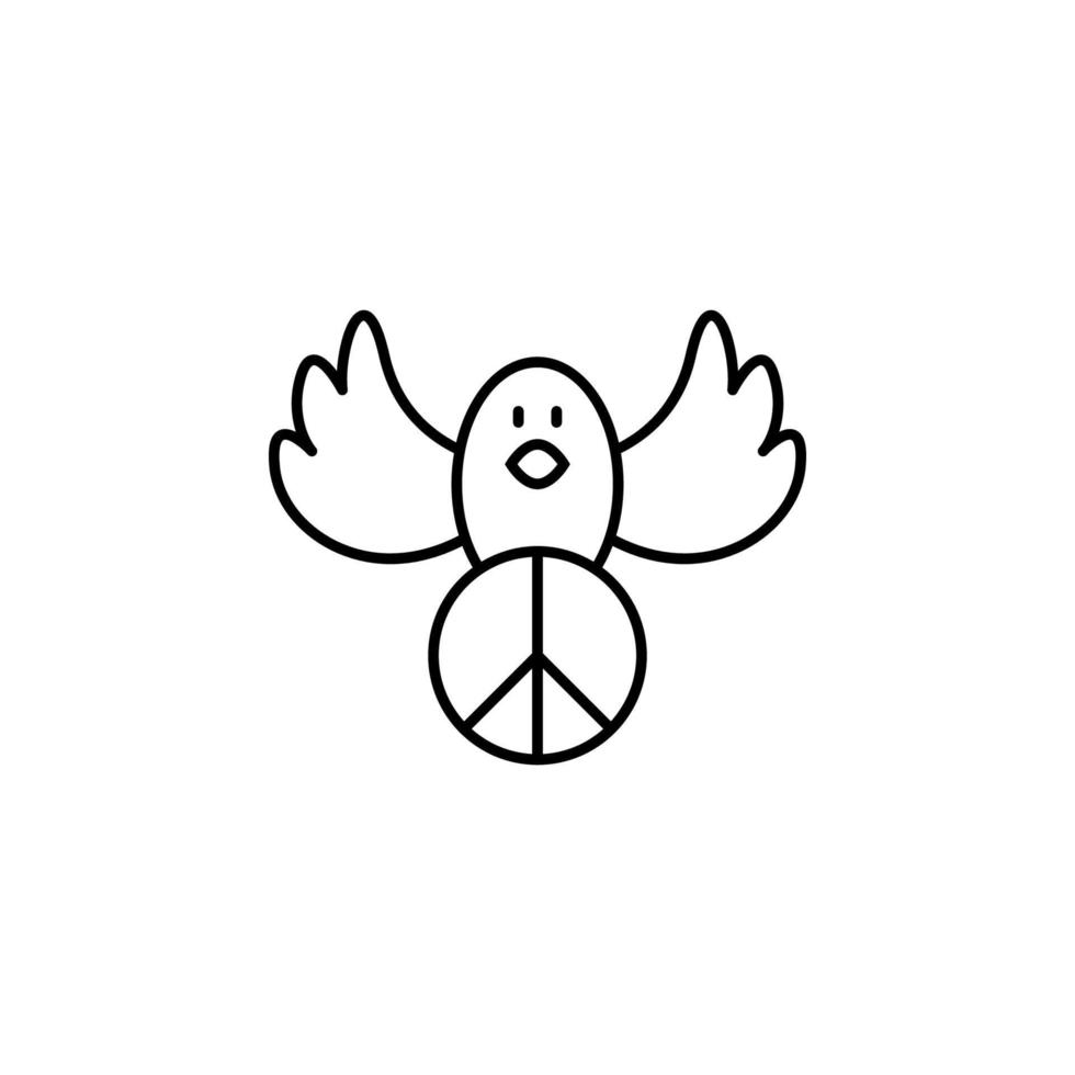 Bird peace symbol vector icon illustration