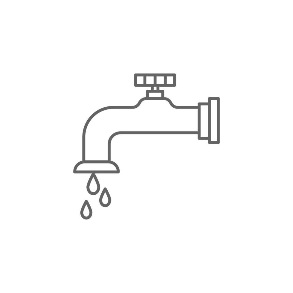 Plumber, faucet vector icon illustration