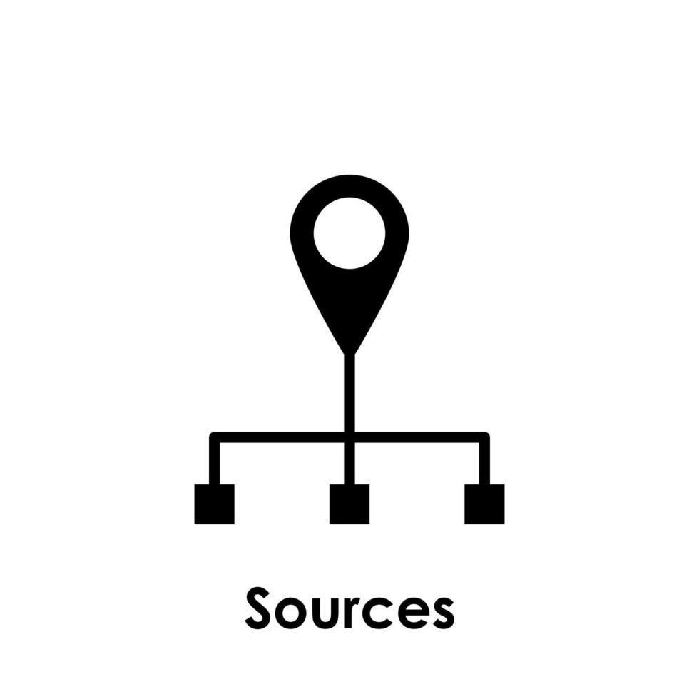 pin, connection, sources vector icon illustration