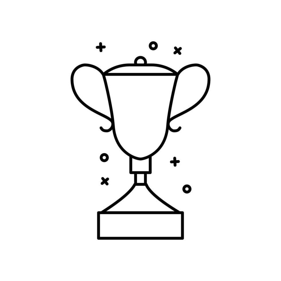 Award, champion, cup vector icon illustration