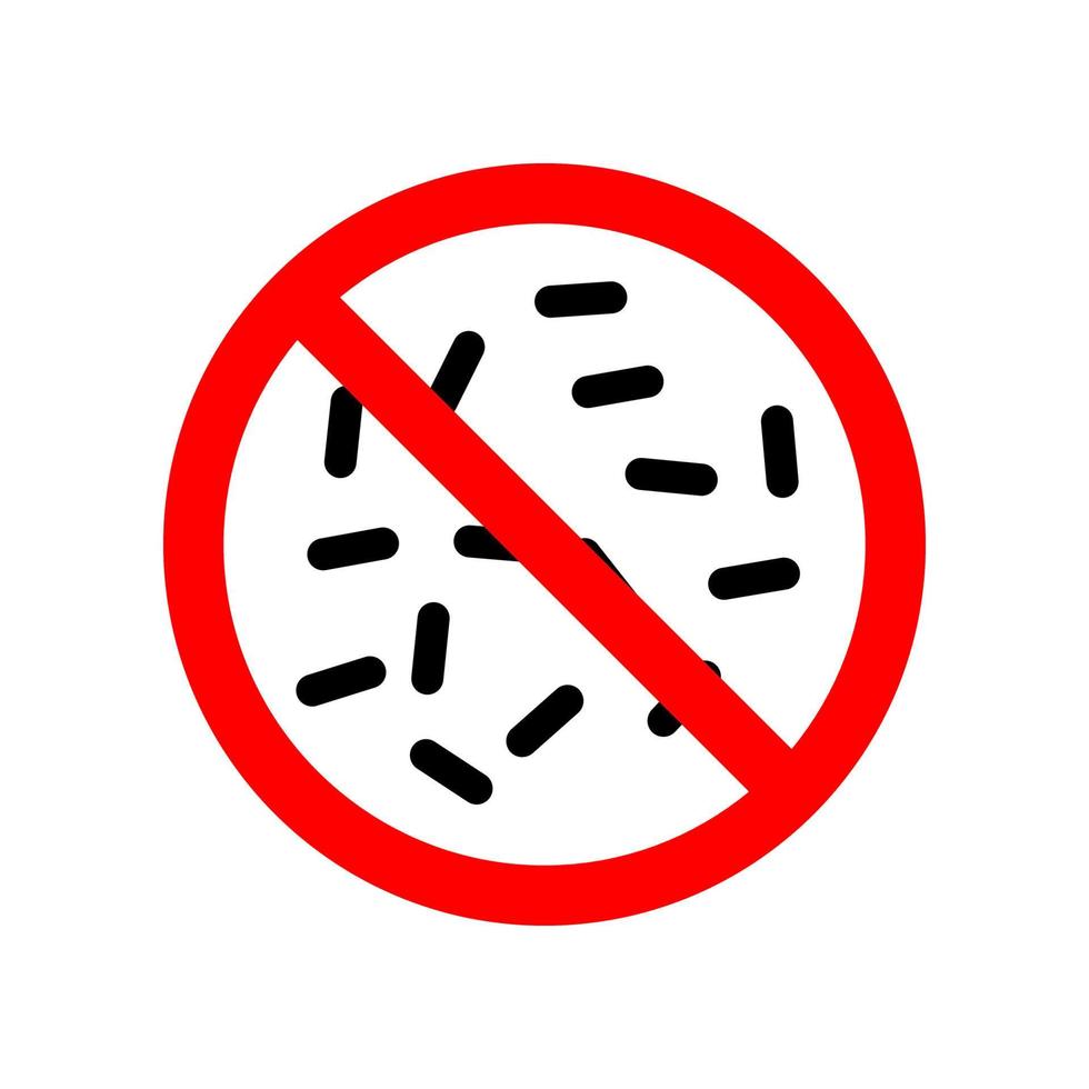 banned bacteria vector icon illustration