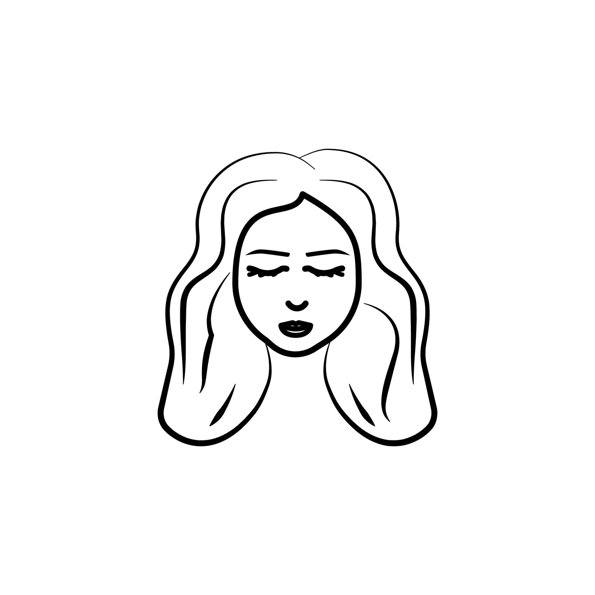 Beautiful hair, woman vector icon illustration 23036605 Vector Art at