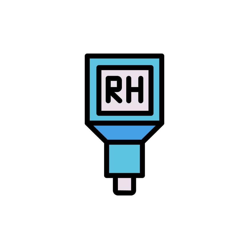 rh metro, química vector icono ilustración