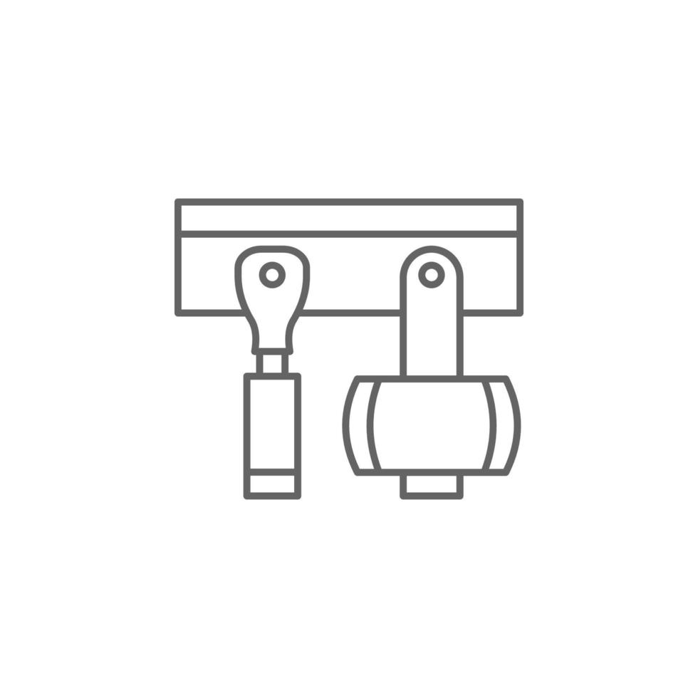 Carpentry, tools line vector icon illustration