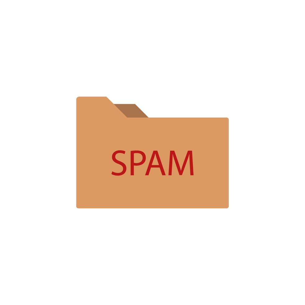 spam folder vector icon illustration