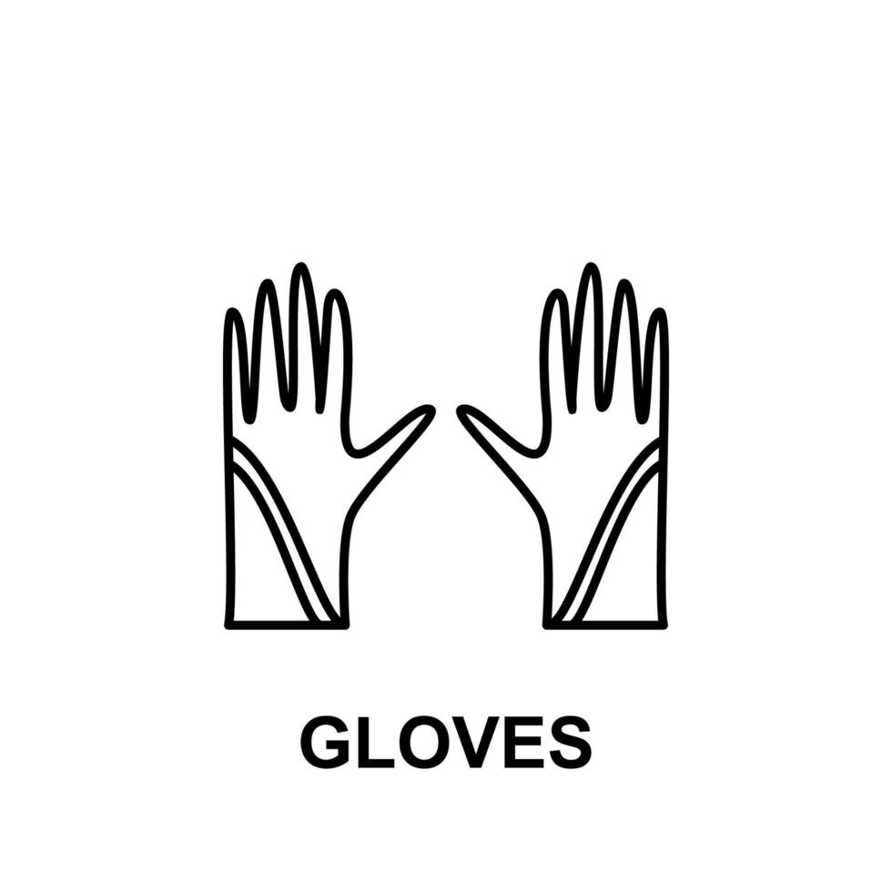 guantes vector icono ilustración