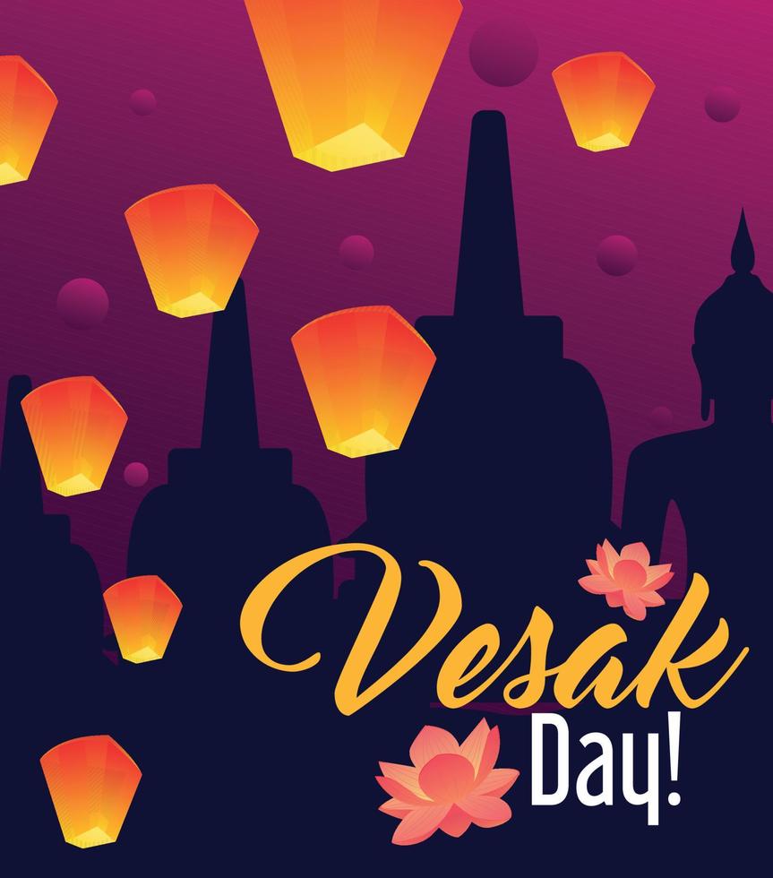 Happy Bhuddha Purnima Vesak Day Greeting Post Vector Designs