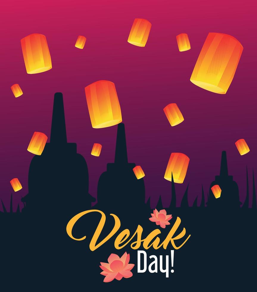 Happy Bhuddha Purnima Vesak Day Greeting Post Vector Designs