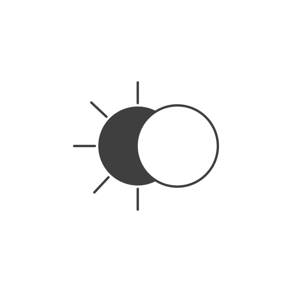 eclipse of sun vector icon illustration