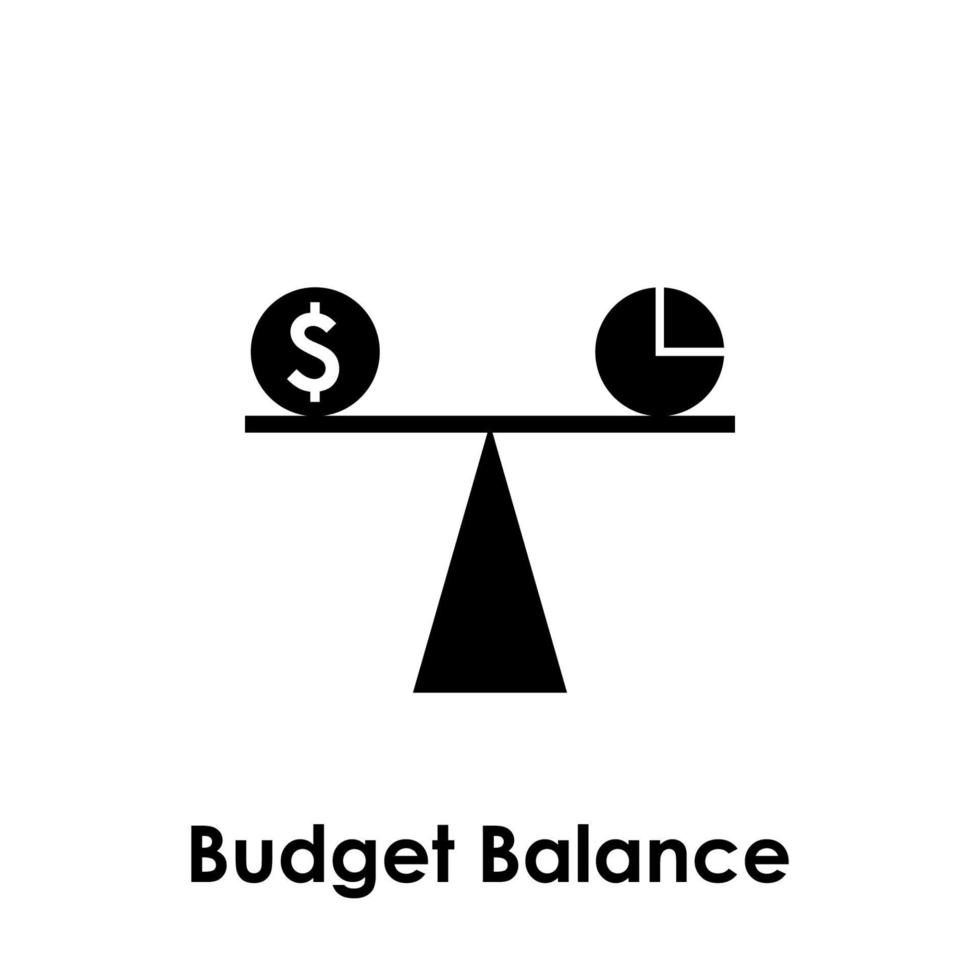 dollar, chart, budget balance vector icon illustration