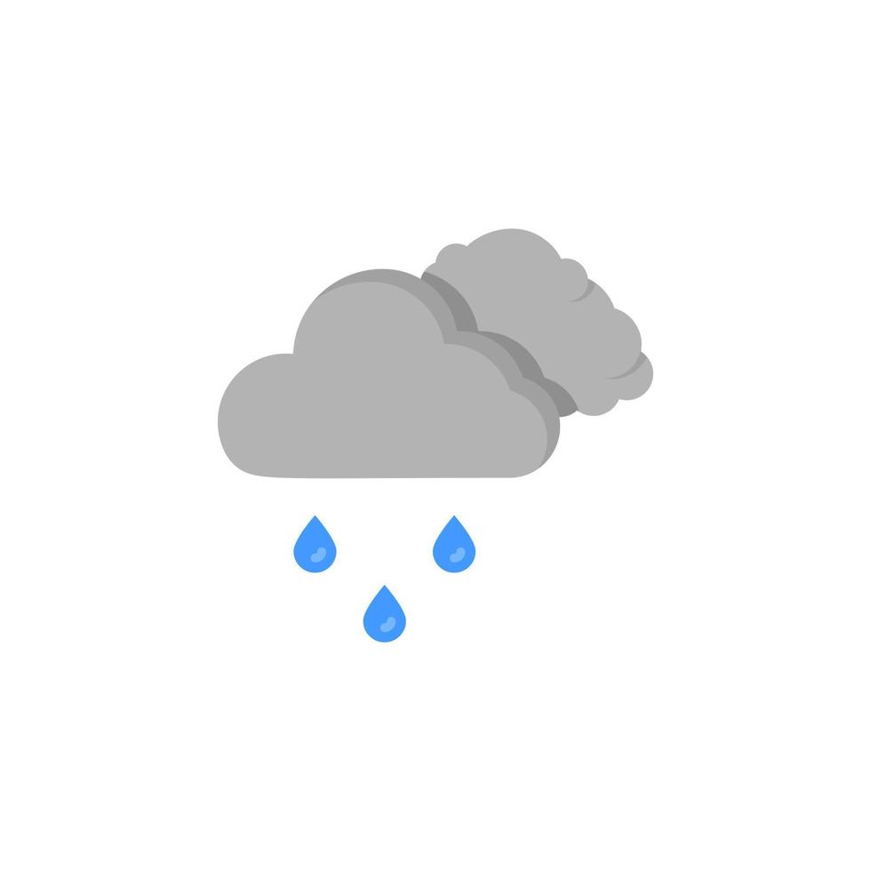 Cloud swarm rain drops vector icon illustration