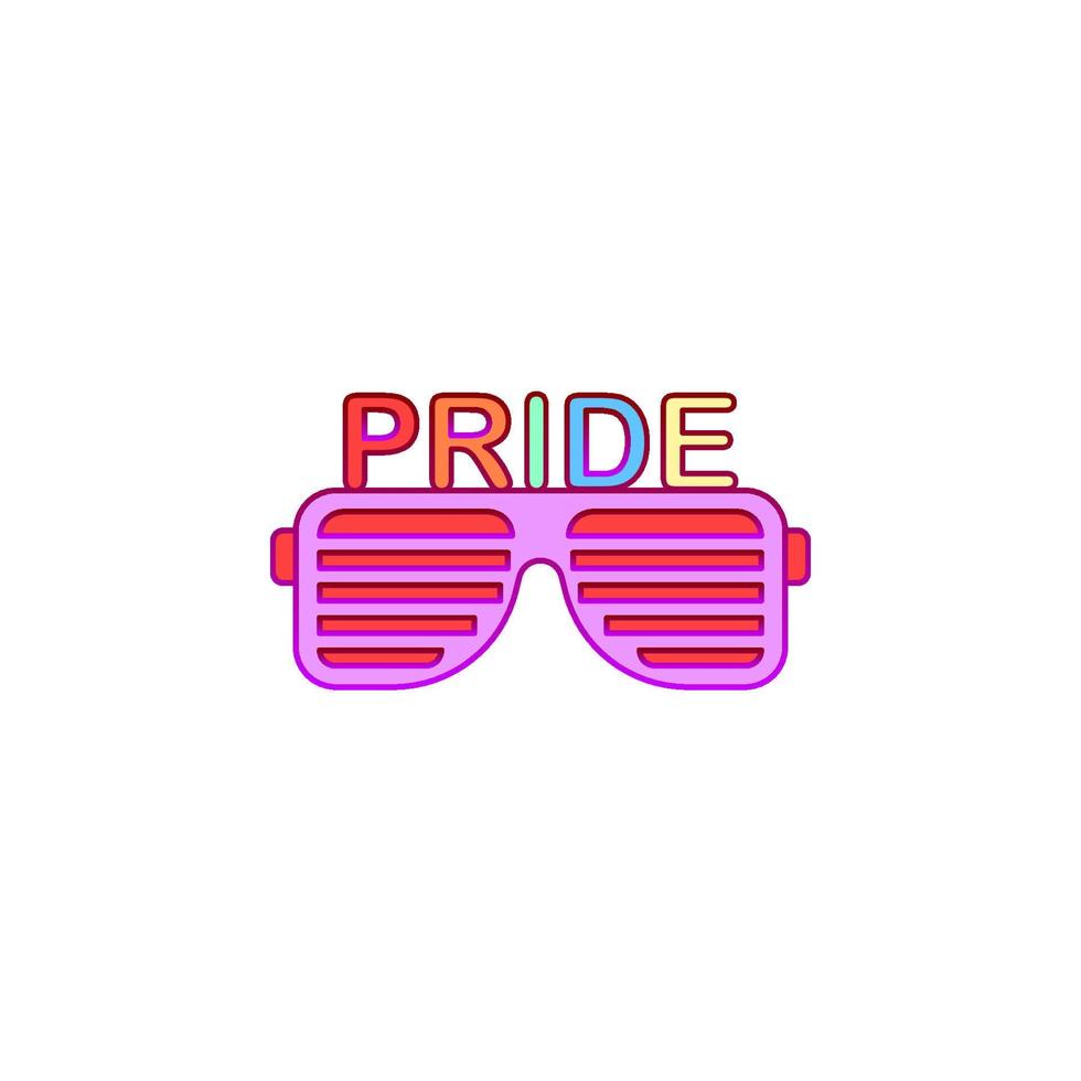 Sunglasses, pride day vector icon illustration