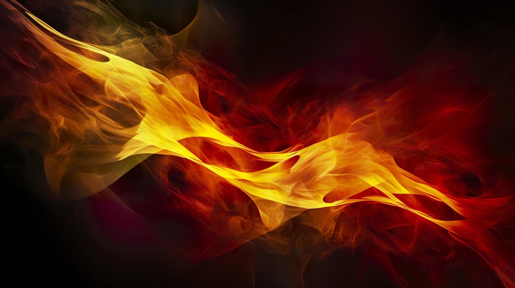 Detail of fire sparks isolated on black background, Blaze fire flame background and textured, generate ai photo