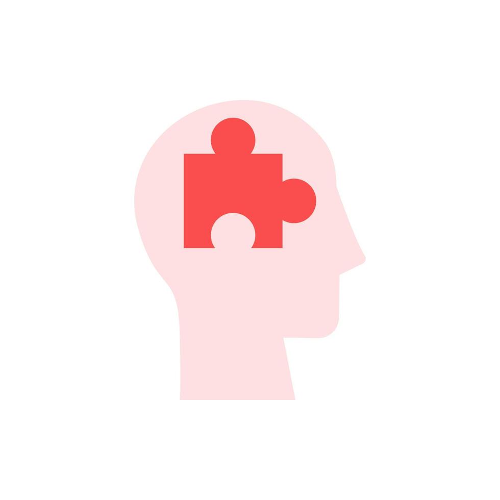 head puzzle vector icon illustration