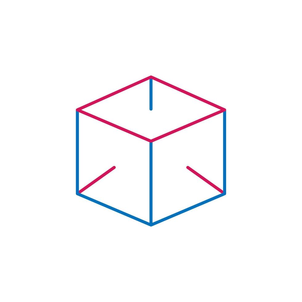 3D printing, cube vector icon illustration