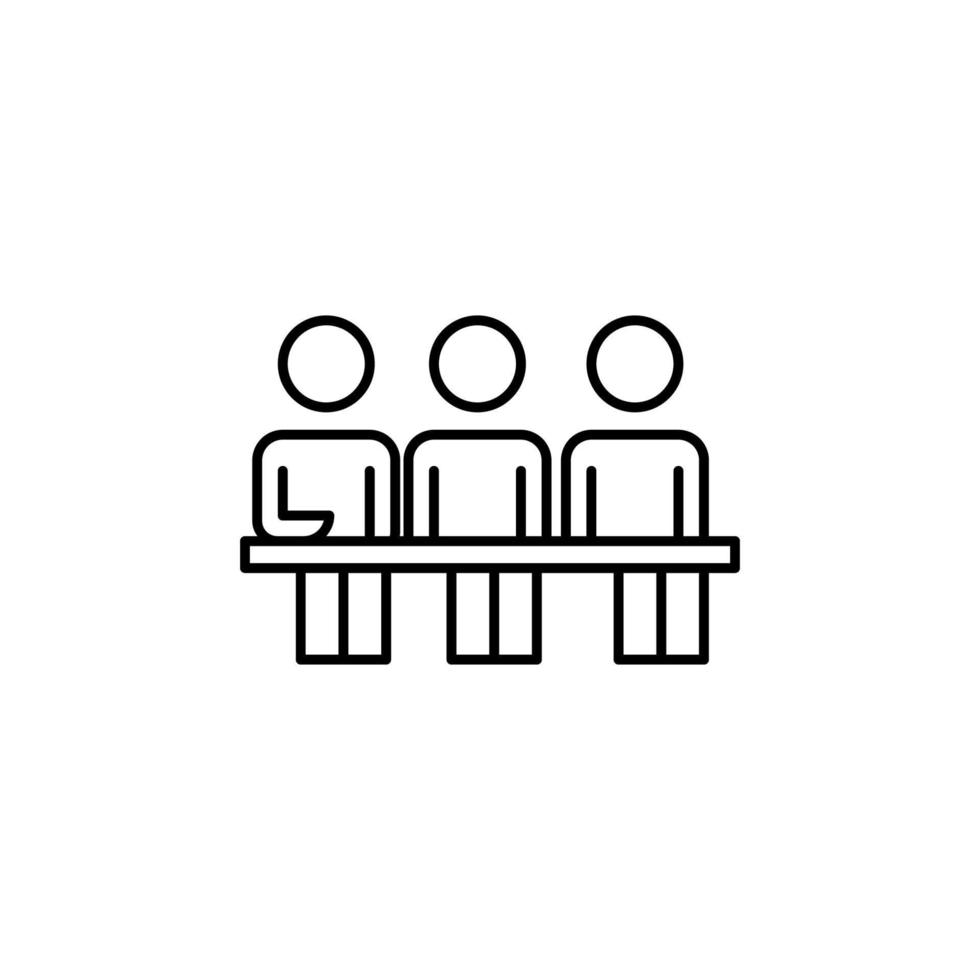 focus group line vector icon illustration