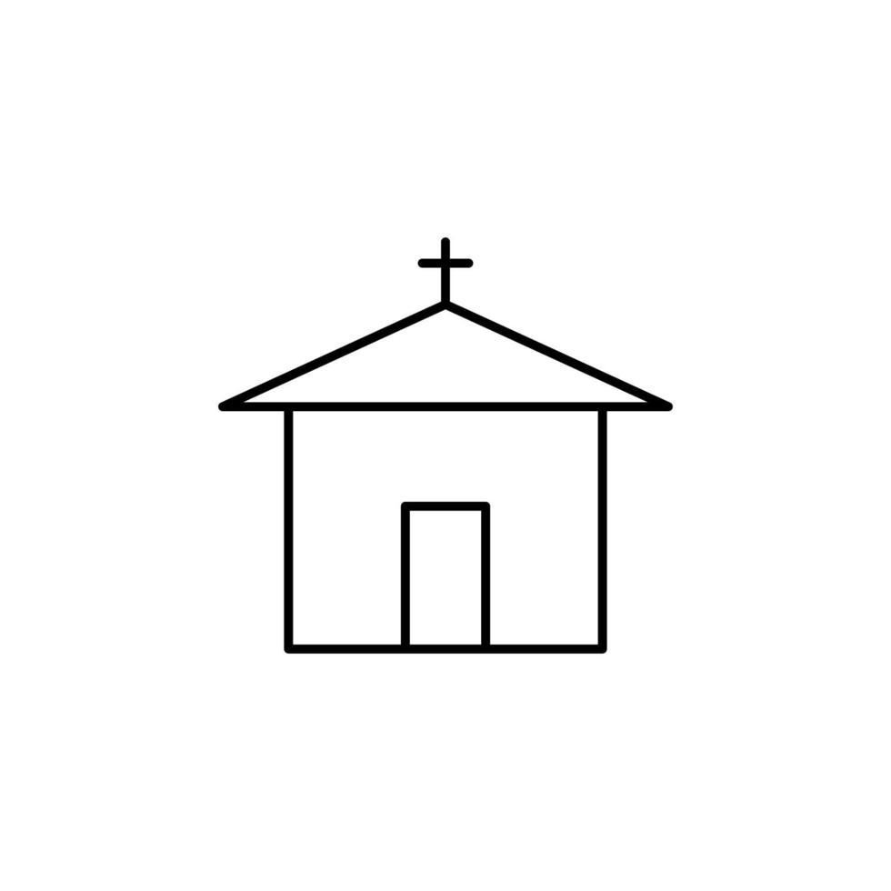 Iglesia firmar vector icono ilustración