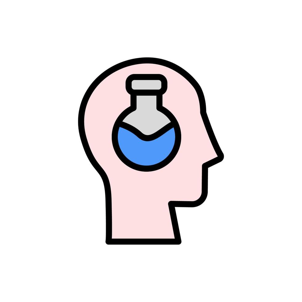 head flask vector icon illustration