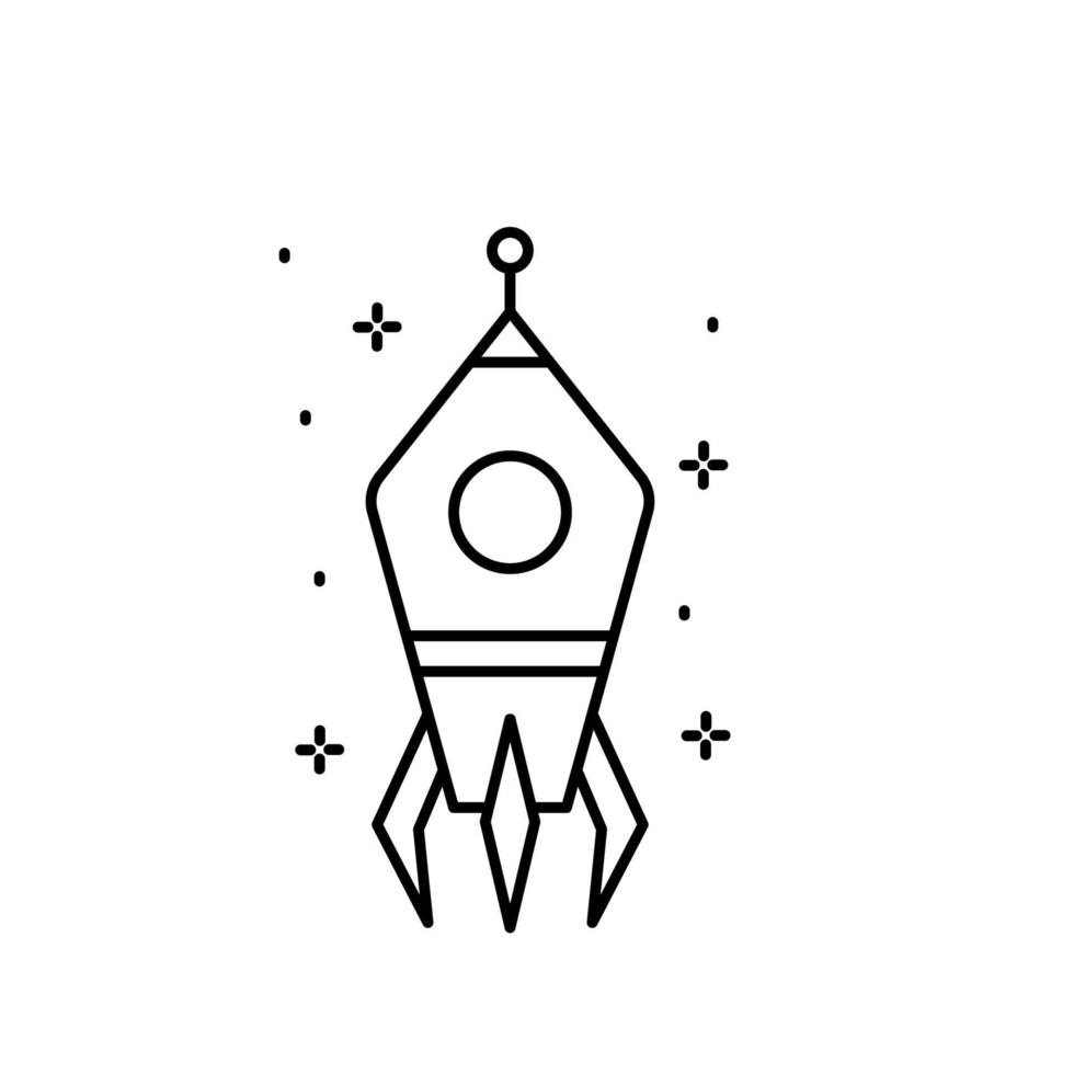 Spaceship vector icon illustration