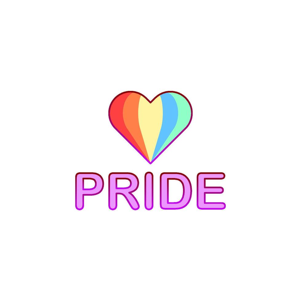 Heart, rainbow, pride day vector icon illustration