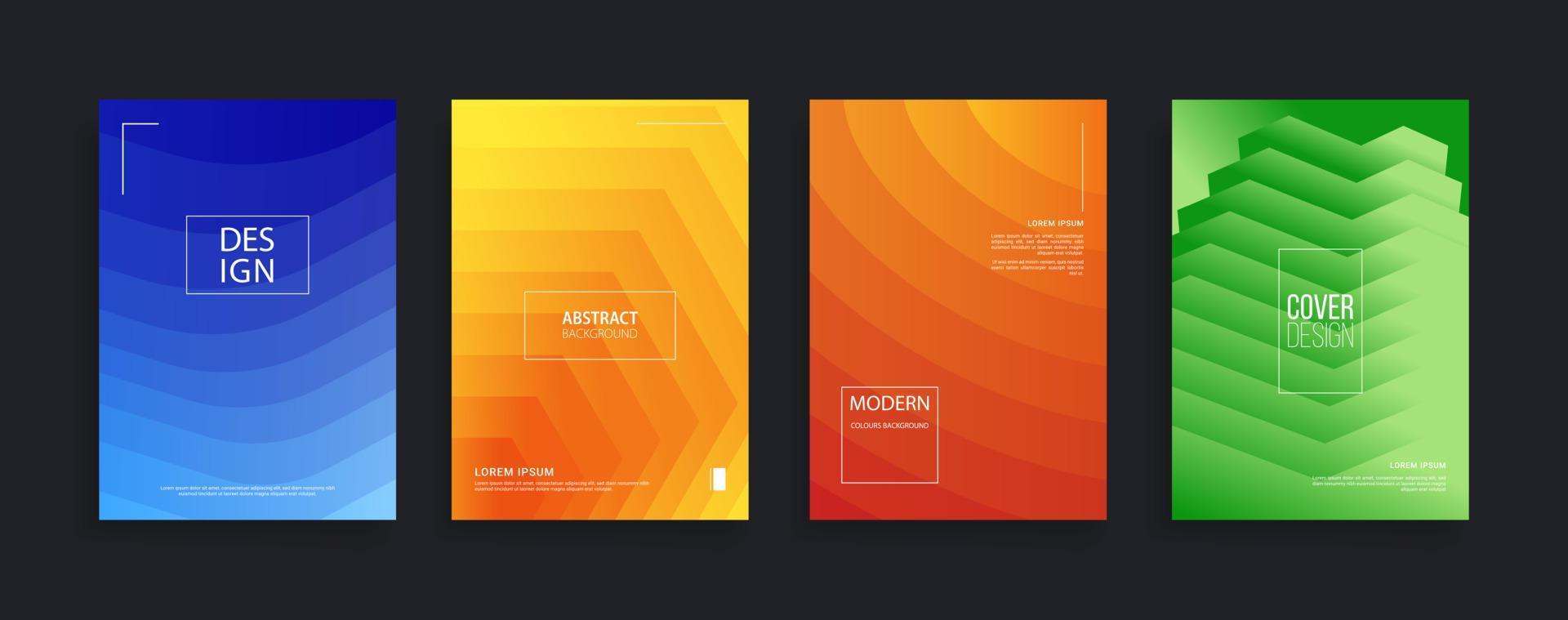 modern background design with trendy and vivid vibrant color. blue green red orange yellow placard poster vector cover template