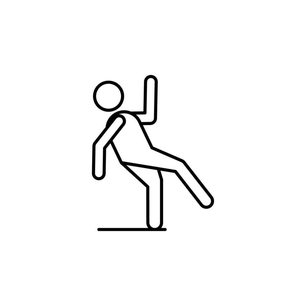 falling man line vector icon illustration