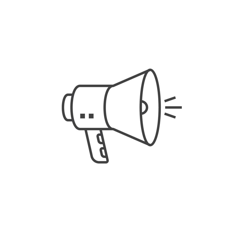 advertising, bullhorn vector icon illustration