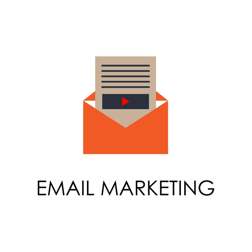 colored email marketing vector icon illustration