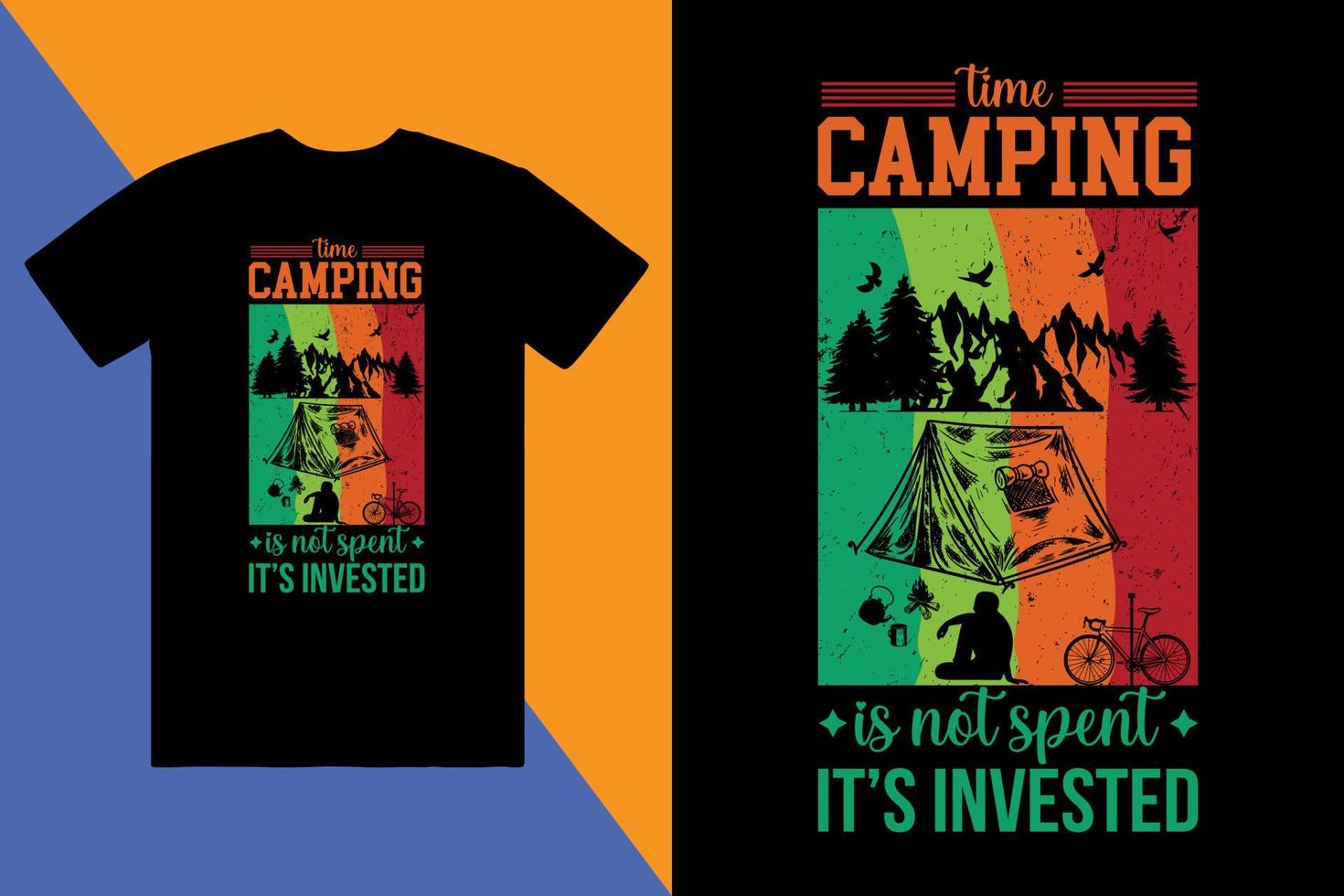 creative adventure, mountain, outdoor, camping, custom logo tshirt design vector
